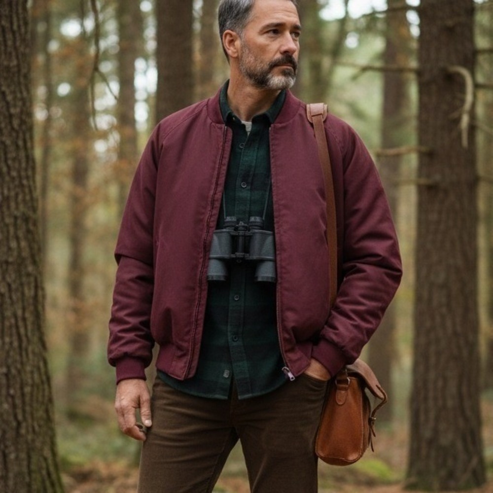Herter's Hudson Bay Bomber Jacket M Maroon Goose Down Insulated Vintage Gorpcore